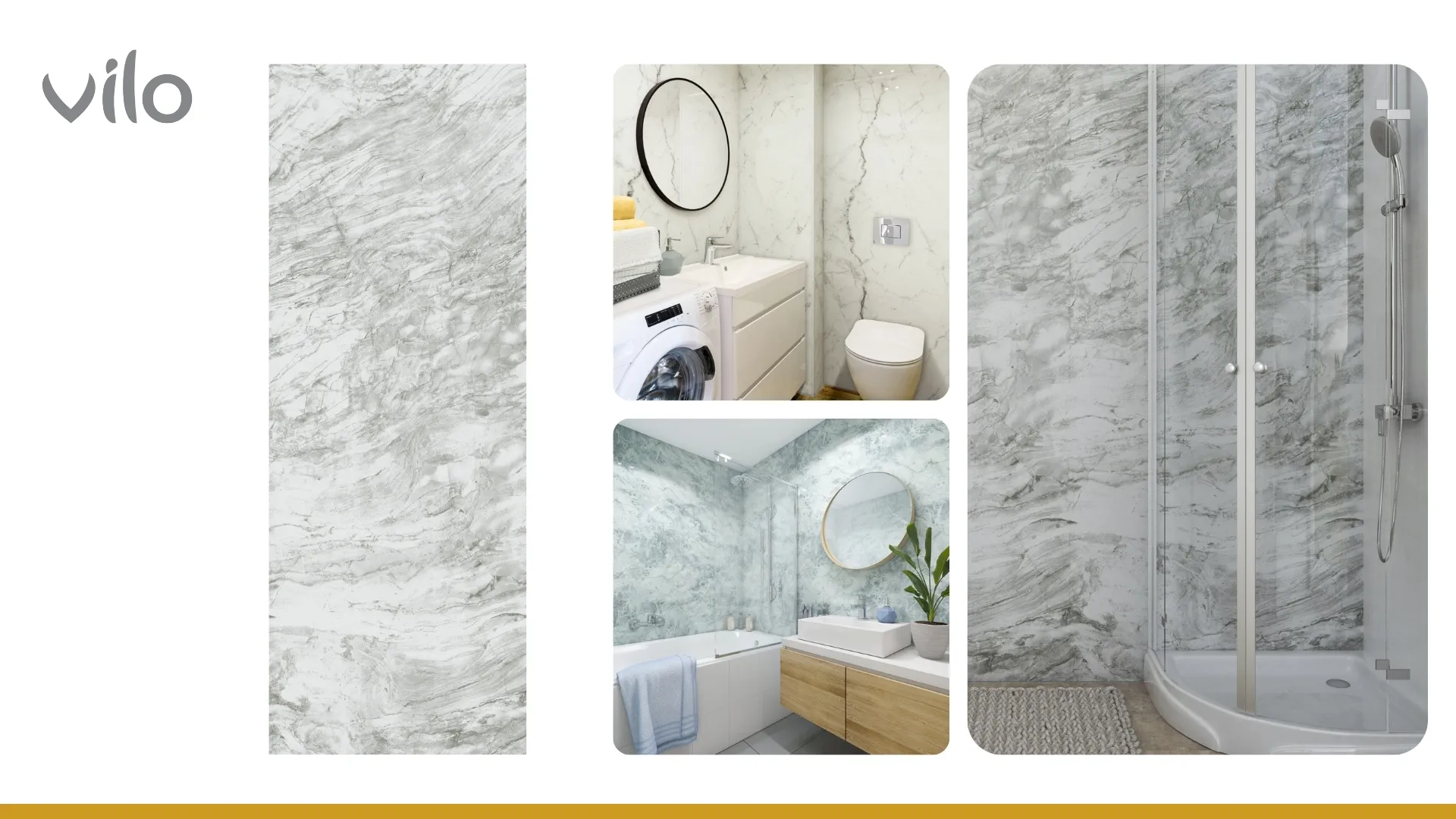 Zdjęcie realizacji z wykorzystanie Paneli ściennych Vilo grey marble