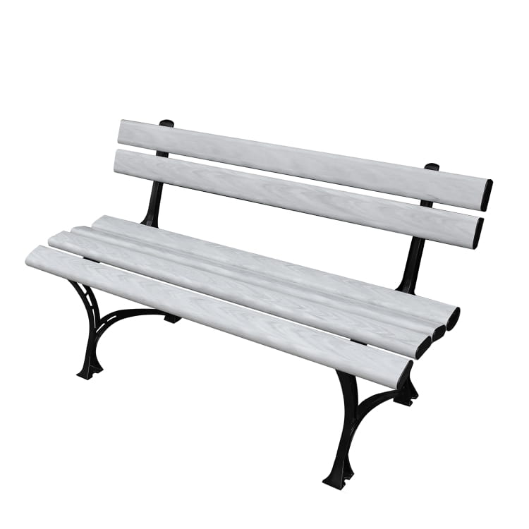 ŁAWKA z desek PVC + nogi aluminiowe / popiel marmur 130cm