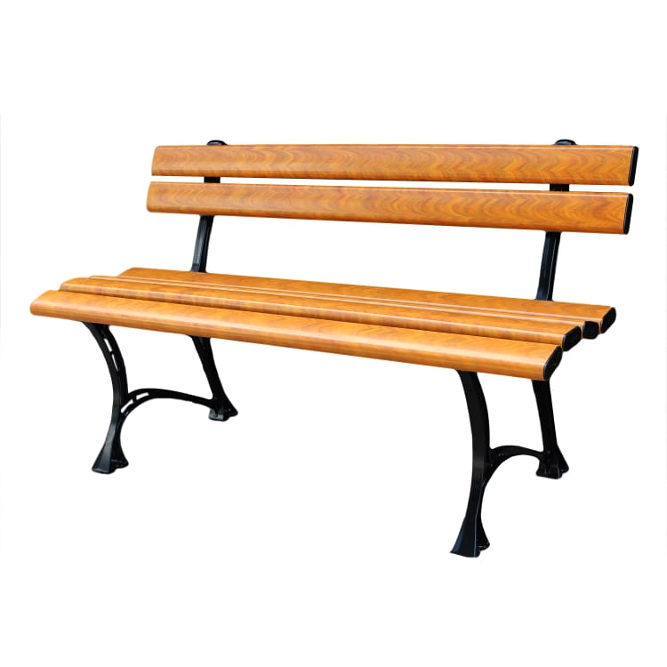 ŁAWKA z desek PVC + nogi aluminiowe / drewnopodobna 130cm