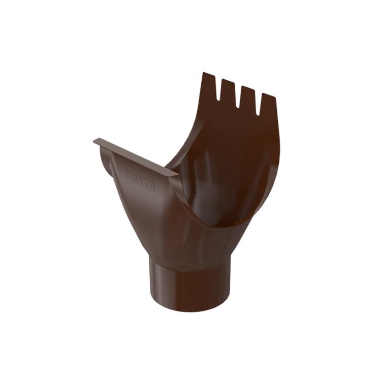 BRYZA STAL brązowy - Lej spustowy 125/90mm