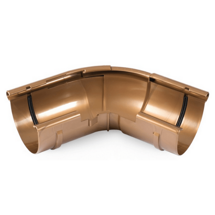 BRYZA PVC miedziany - Narożnik 125mm / ZEWNĘTRZNY regulowany (kąt 120°-145°)