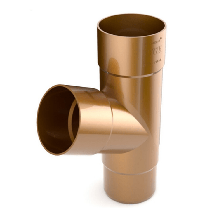 BRYZA PVC miedziany - Trójnik 90/90/90mm (kąt 67,5°)