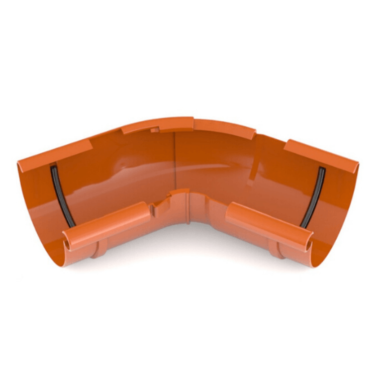 BRYZA PVC ceglasty - Narożnik 125mm / WEWNĘTRZNY regulowany (kąt 120°-145°)