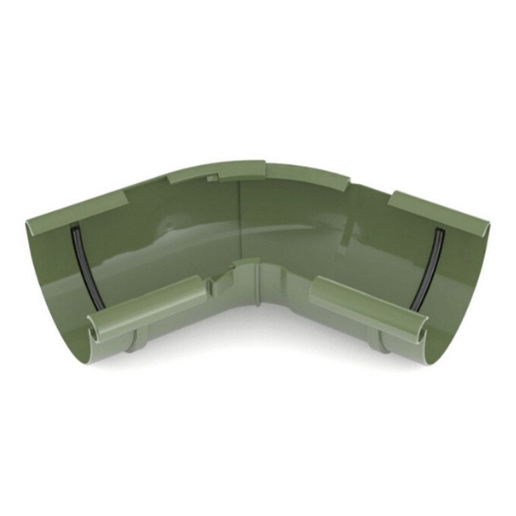 BRYZA PVC zielony - Narożnik 125mm / WEWNĘTRZNY regulowany (kąt 120°-145°)