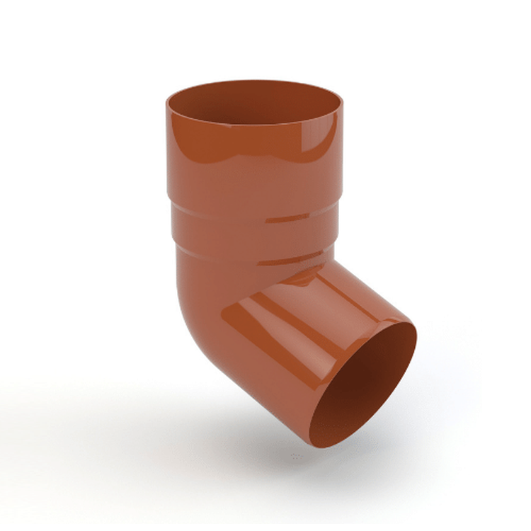 GAMRAT PVC ceglasty - Kolano / wylewka 90mm (kąt 67,5°)