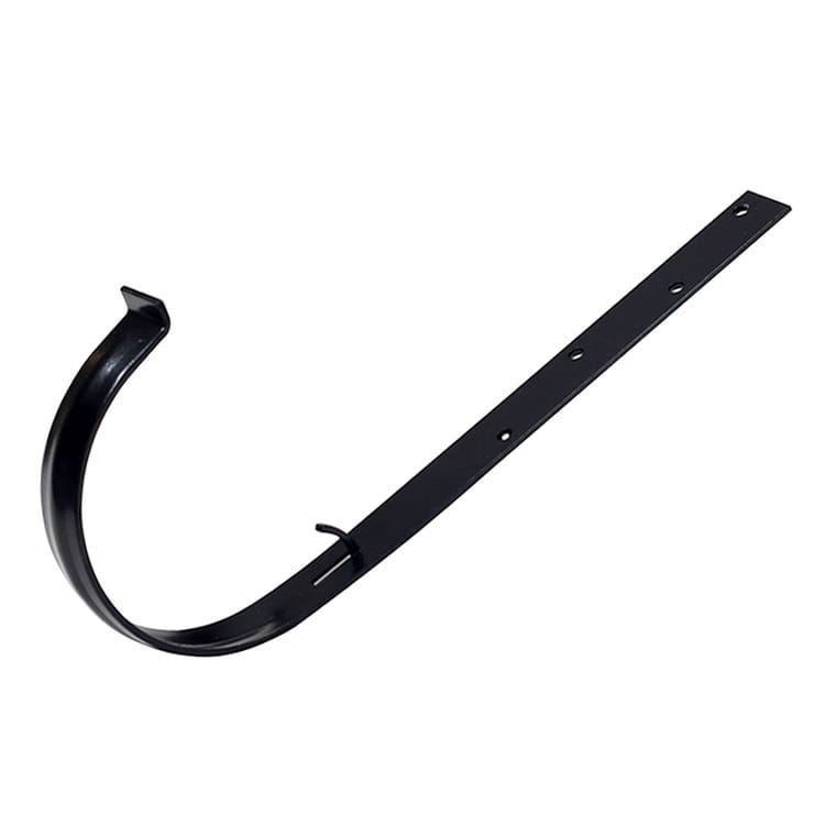 IZABELLA PVC czarny - Uchwyt rynnowy 90mm metalowy / PROSTY