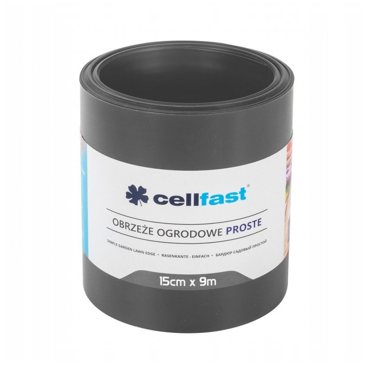CELLFAST - Obrzeże ogrodowe i trawnikowe GRAFITOWE / 9m x 15cm