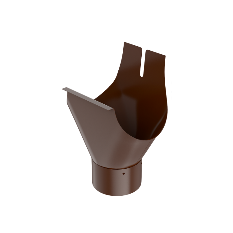 BRYZA STAL brązowy - Lej spustowy 125/100mm