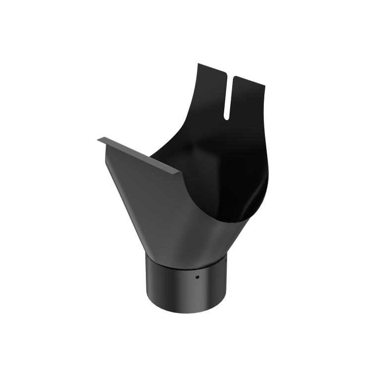 BRYZA STAL czarny - Lej spustowy 125/100mm