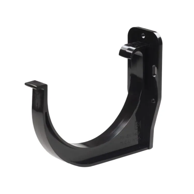 CZARNY PVC - Uchwyt rynnowy 125mm uniwersalny / DOCZOŁOWY