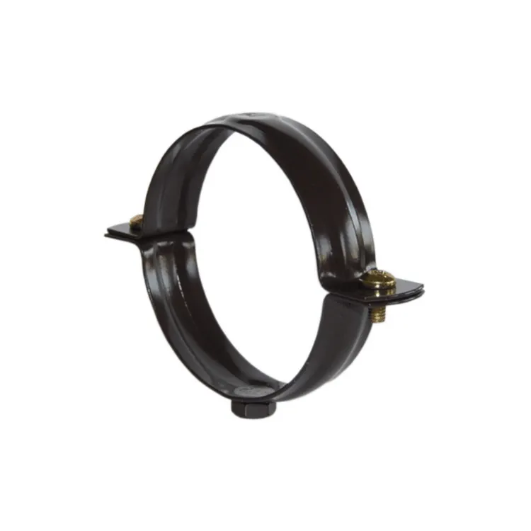 GAMRAT PVC brązowy ciemny - Obejma rury 90mm METALOWA