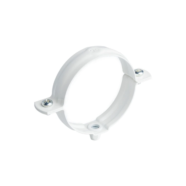 BIAŁY - Obejma rury 90mm metalowa