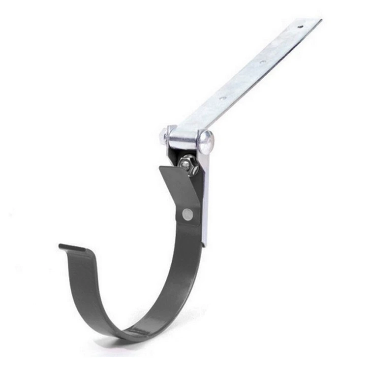 BRYZA PVC grafitowy - Uchwyt rynnowy 125mm metalowy / REGULOWANY