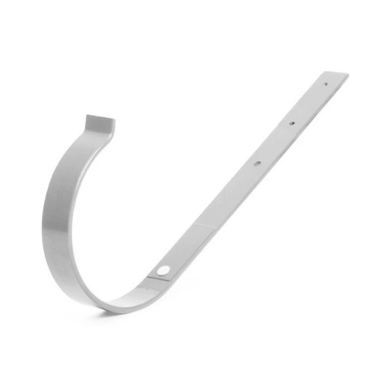 BRYZA PVC biały - Uchwyt rynnowy 125mm metalowy / PROSTY